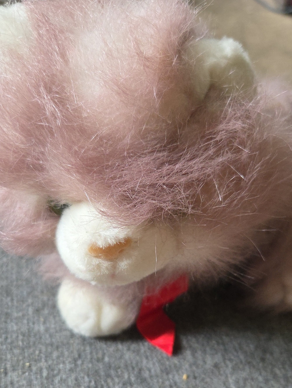 Vintage Telco Plush Animated Pink Cat Toy